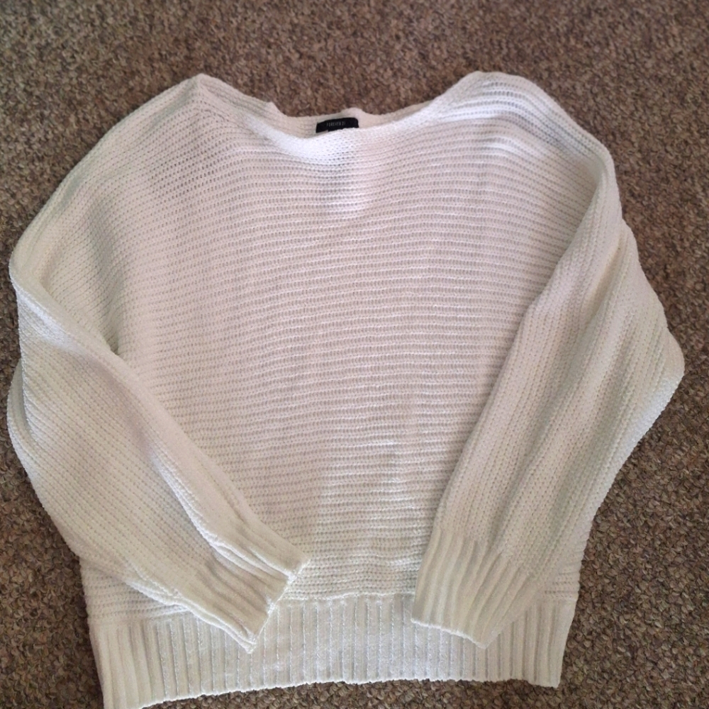 Forever21 - white drop shoulder sweater
